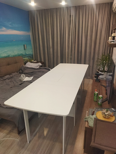 Стол обеденный раздвижной СтК7 дуб молочный фото покупателя 195