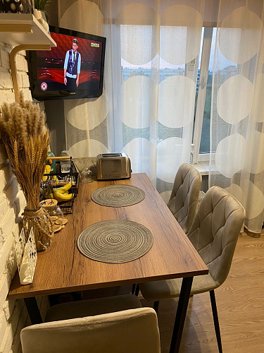 Стол Лота Лофт 120 25 мм сабия / белый матовый фото покупателя 341