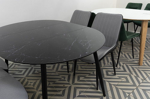 Стул на металлокаркасе Seda black / light gray из шоурума 1