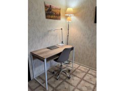 Письменный стол Леон Лофт дуб делано темный / черный матовый фото покупателя 16