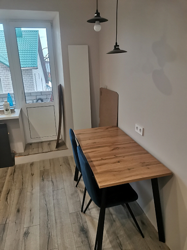 Стол Тринити Лофт 120 32 мм бетон / черный матовый фото покупателя 269