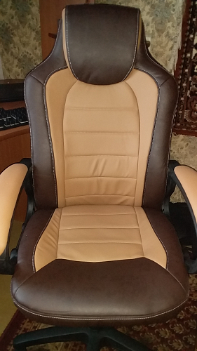 Компьютерное кресло Kadis коричневое / бежевое фото покупателя 32