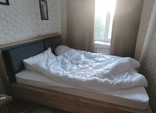 Двуспальная кровать Клауд 160х200 парящая дуб крафт золотой / антрацит фото покупателя 62