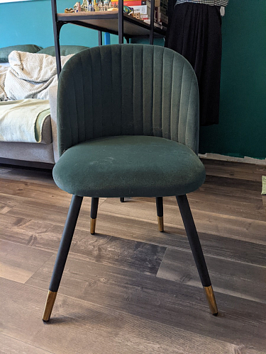 Стул на металлокаркасе Gabi 1 темно-серый / черный фото покупателя 223