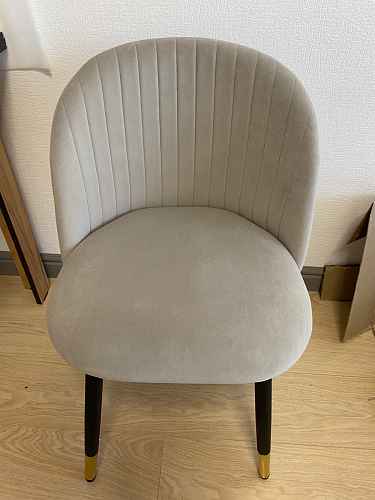 Стул на металлокаркасе Gabi dark beige / black / silver фото покупателя 834
