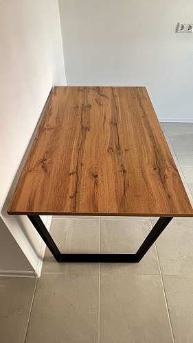 Деревянный стол Лота Лофт 120х75 белый матовый / дуб крафт золотой фото покупателя 264