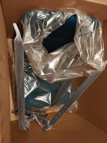 Стул на металлокаркасе Чилли синяя ткань / белый фото покупателя 870