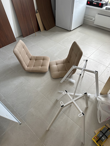 Комплект стульев Чилли 2 шт бежевый / черный фото покупателя 284