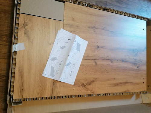 Письменный стол Комфорт 12.71 дуб золотой craft / белая аляска  - Уцененный экземпляр фото покупателя 31