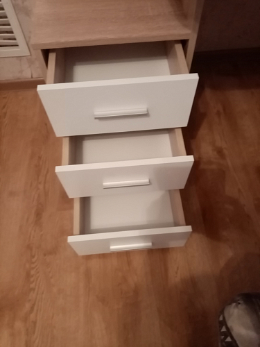 Стол компьютерный КСТ-16 бетон / белый фото покупателя 63