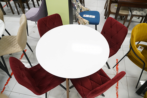 Стол обеденный Вosco/Боско D90 белый / натуральный из шоурума 3