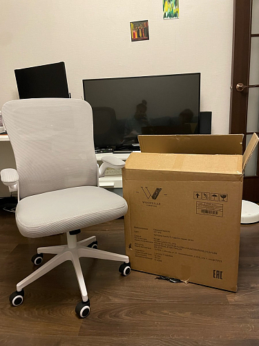 Компьютерное кресло Konfi gray / blue / white фото покупателя 114