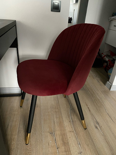 Стул на металлокаркасе Gabi 1 light purple / black / gold фото покупателя 46