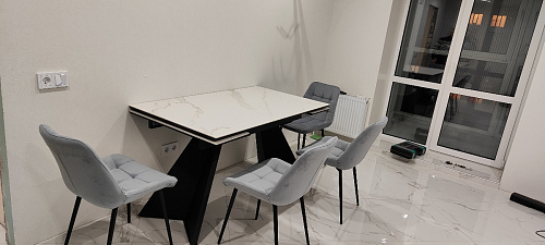 Керамический стол Ливи 140(200)х80х78 carla larkin / дуб монтана фото покупателя 10