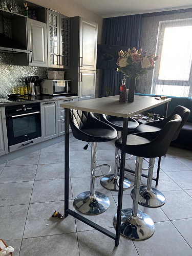 Барная стойка Дилан Лофт 120х40х98 дуб делано темный фото покупателя 106