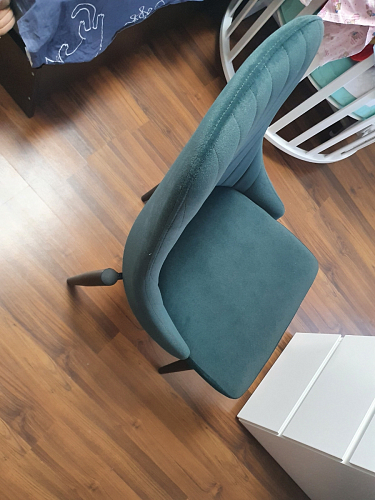 Стул на металлокаркасе Kora 1 light blue / white / black фото покупателя 15