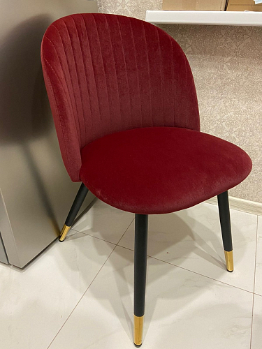 Стул на металлокаркасе Gabi 1 light purple / black / gold фото покупателя 118