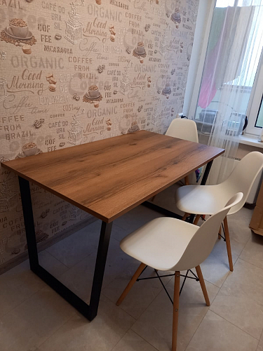 Деревянный стол Лота Лофт 140х80 черный матовый / бетон светлый фото покупателя 905