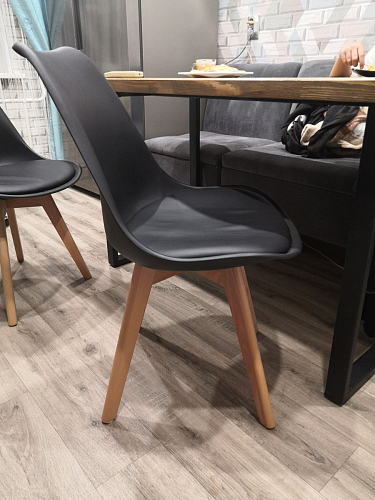 Деревянный стул Bonuss dark gray / black фото покупателя 110