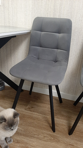 Комплект стульев Чилли 4 шт темно-серый / черный фото покупателя 217