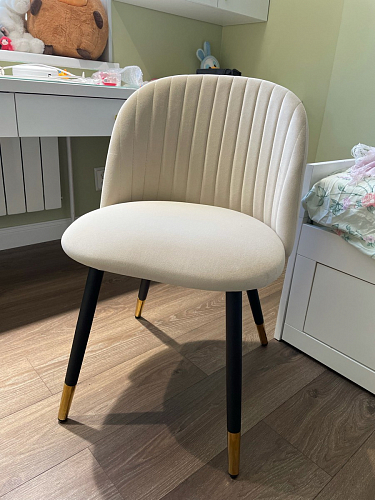 Стул на металлокаркасе Gabi 1 light purple / black / gold фото покупателя 235