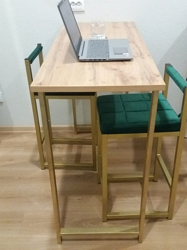 Барная стойка Дилан Лофт 120х40х98 дуб делано темный фото покупателя 52