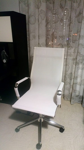 Компьютерное кресло Reus белая сетка / хром фото покупателя 67