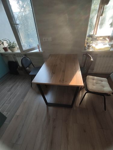 Деревянный стол Лота Лофт 140х80 дуб крафт табачный / черный матовый фото покупателя 414