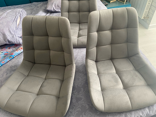 Стул на металлокаркасе Челси морская волна / черный фото покупателя 241