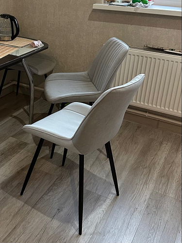 Стул на металлокаркасе Седа К латте / черный фото покупателя 59