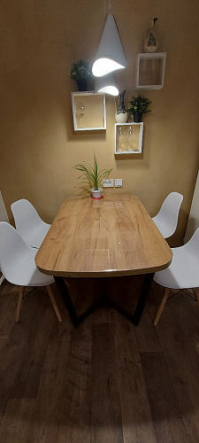 Пластиковый стул Eames PC-015 серо-голубой / дерево фото покупателя 323