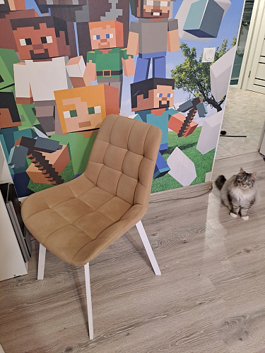 Стул на металлокаркасе Седа К латте / черный фото покупателя 30