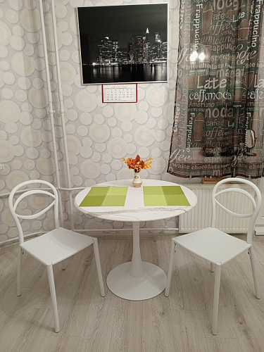 Стол Тулип 90х73 дуб вотан / белый  - Уцененный экземпляр фото покупателя 101