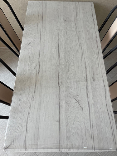 Стол Тринити Лофт 140 25 мм дуб делано темный / белый фото покупателя 47