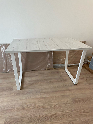 Деревянный стол Лота Лофт 120х75 белый матовый / дуб крафт золотой фото покупателя 840