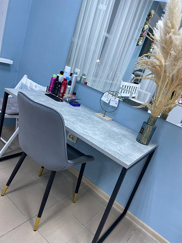 Стул на металлокаркасе Seda 01 blue / gold / black фото покупателя 42