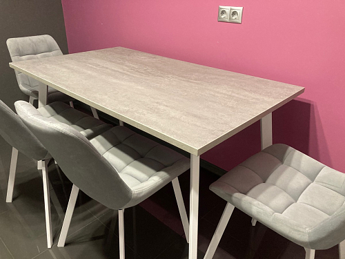 Стол Тринити Лофт 120 32 мм дуб галифакс табако / черный матовый фото покупателя 236