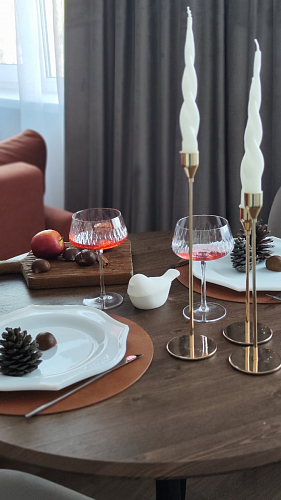 Стол Тулип 80х73 мрамор черный / белый фото покупателя 82