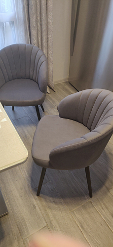 Стул на металлокаркасе Бэнбу velutto 05 / белый фото покупателя 4