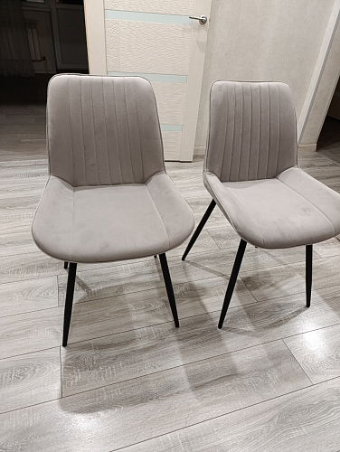 Комплект стульев Вейв 4 шт светло-серый / черный фото покупателя 361