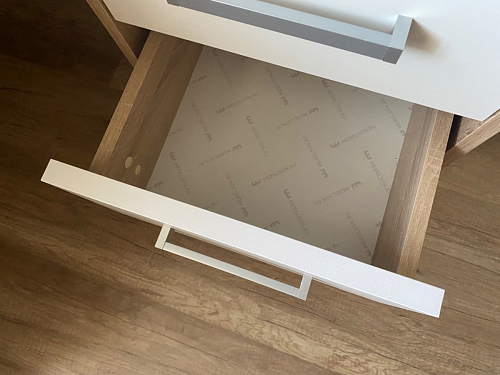 Компьютерный стол Лайт-2 120 см угловой дуб сонома / белый фото покупателя 11