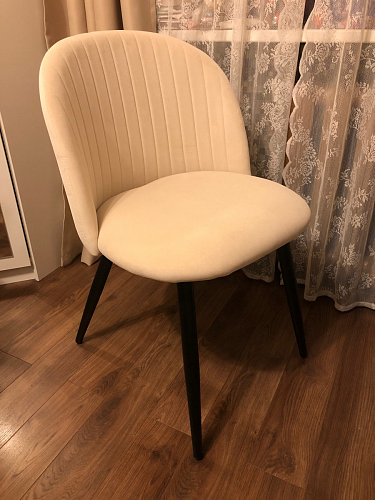 Стул на металлокаркасе Gabi 1 light blue / black / gold фото покупателя 783