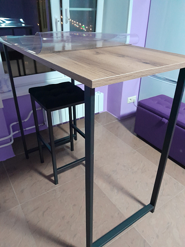 Барная стойка Дилан Лофт 120х60х90 бетон фото покупателя 189