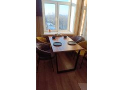 Стол Лота Лофт 140 25 мм юта / белый матовый фото покупателя 3