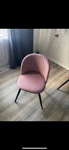 Стул на металлокаркасе Gabi dark beige / black / silver фото покупателя 699