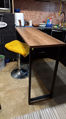 Барная стойка Дилан Лофт 120х40х98 дуб делано темный фото покупателя 151