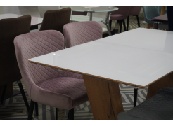 Стул на металлокаркасе Teo light blue / black из шоурума 6