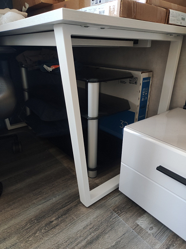 Деревянный стол Лота Лофт 120х75 белый матовый / дуб крафт золотой фото покупателя 831