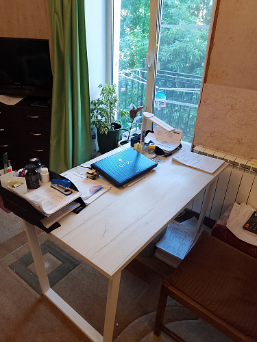 Деревянный стол Лота Лофт 120x75 дуб крафт табачный / черный матовый фото покупателя 998