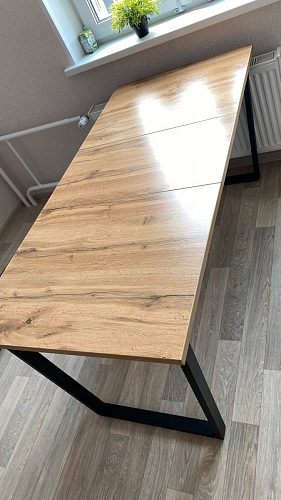 Стол раскладной Лота Лофт 120 25 мм юта / черный матовый фото покупателя 110